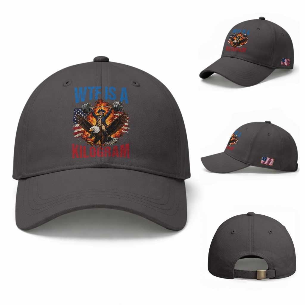 WTF Is A Kilogram Baseball Cap Funny George Washington 4th of July Gym Workout