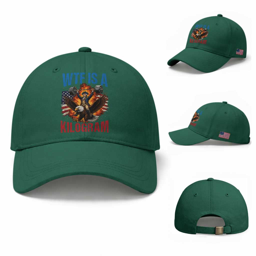 WTF Is A Kilogram Baseball Cap Funny George Washington 4th of July Gym Workout