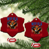 WTF Is A Kilogram Ceramic Ornament Funny George Washington 4th of July Gym Workout