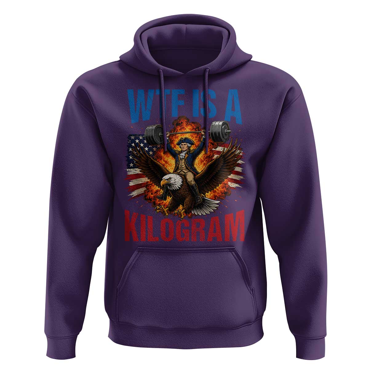 WTF Is A Kilogram Hoodie Funny George Washington 4th of July Gym Workout