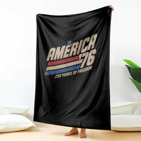 250th Anniversary USA America 76 Throw Blanket 250 Years Of Freedom 1776 2026 Retro
