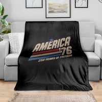 250th Anniversary USA America 76 Throw Blanket 250 Years Of Freedom 1776 2026 Retro
