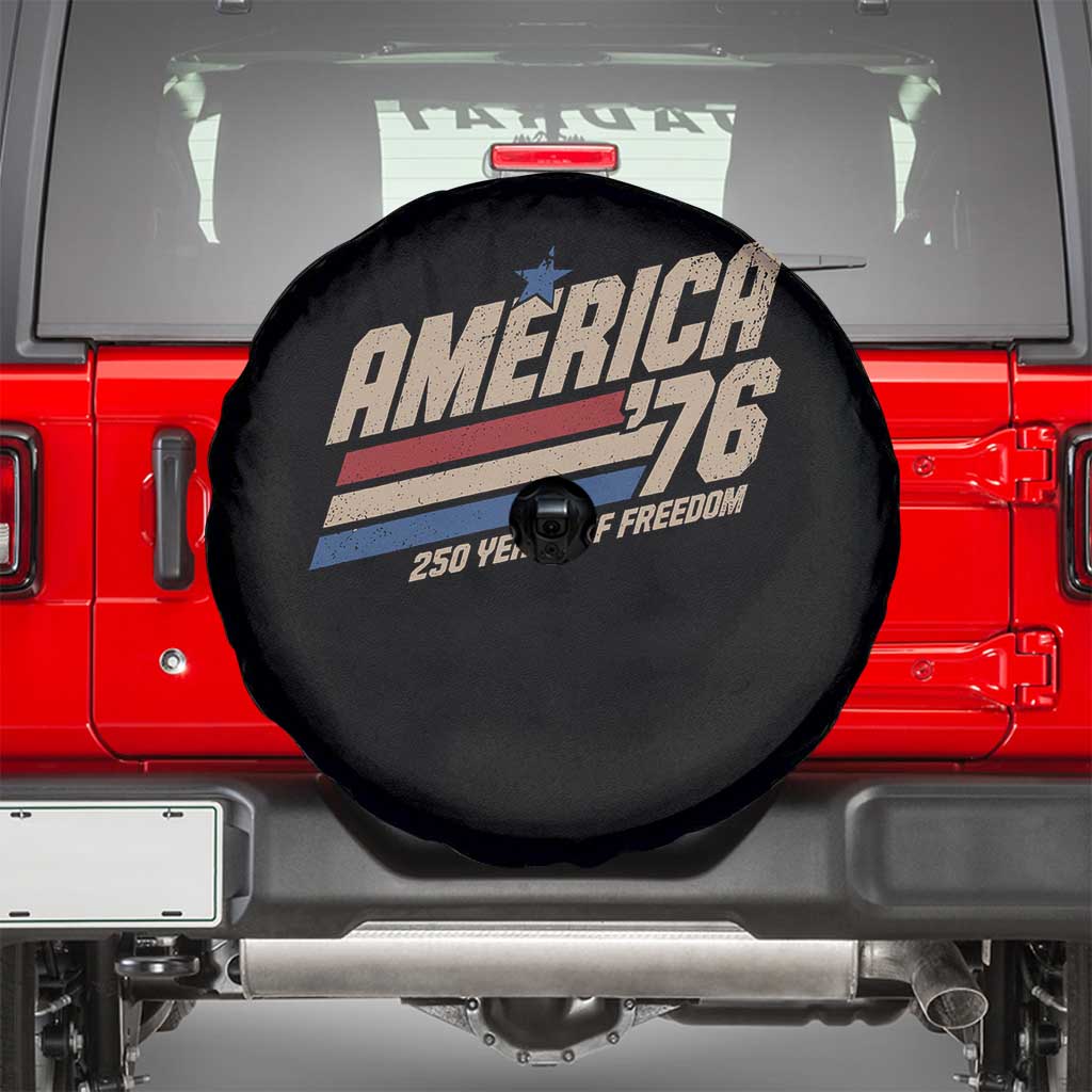 250th Anniversary USA America 76 Spare Tire Cover 250 Years Of Freedom 1776 2026 Retro