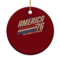 250th Anniversary USA America 76 Ceramic Ornament 250 Years Of Freedom 1776 2026 Retro