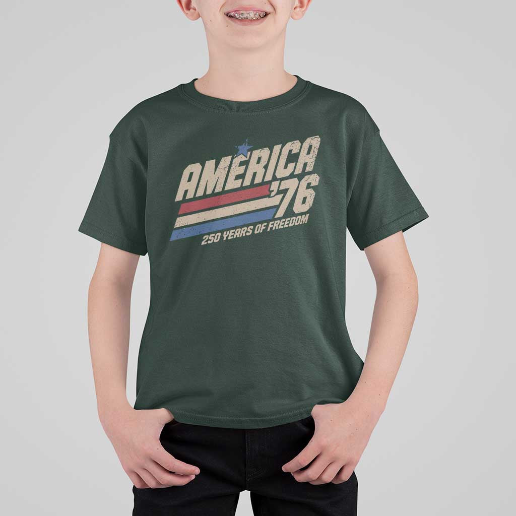 250th Anniversary USA America 76 T Shirt For Kid 250 Years Of Freedom 1776 2026 Retro