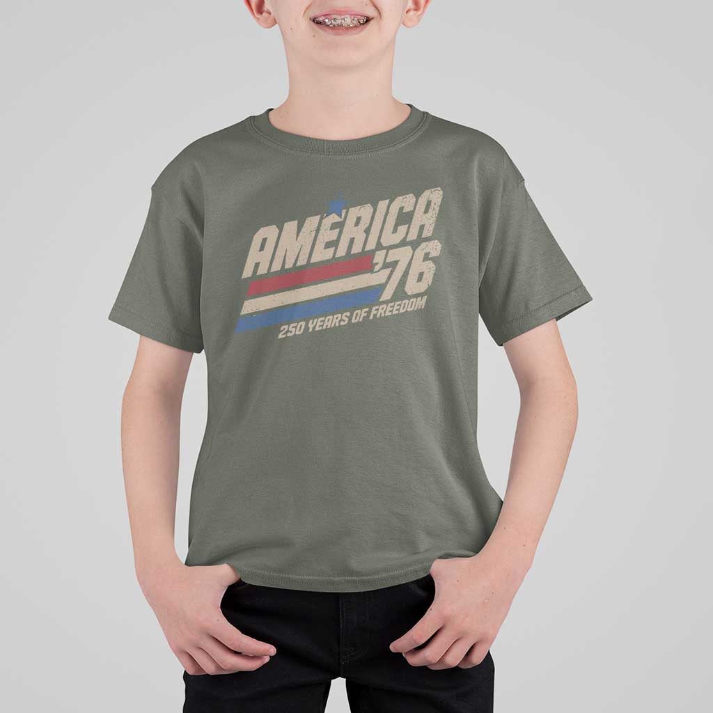 250th Anniversary USA America 76 T Shirt For Kid 250 Years Of Freedom 1776 2026 Retro