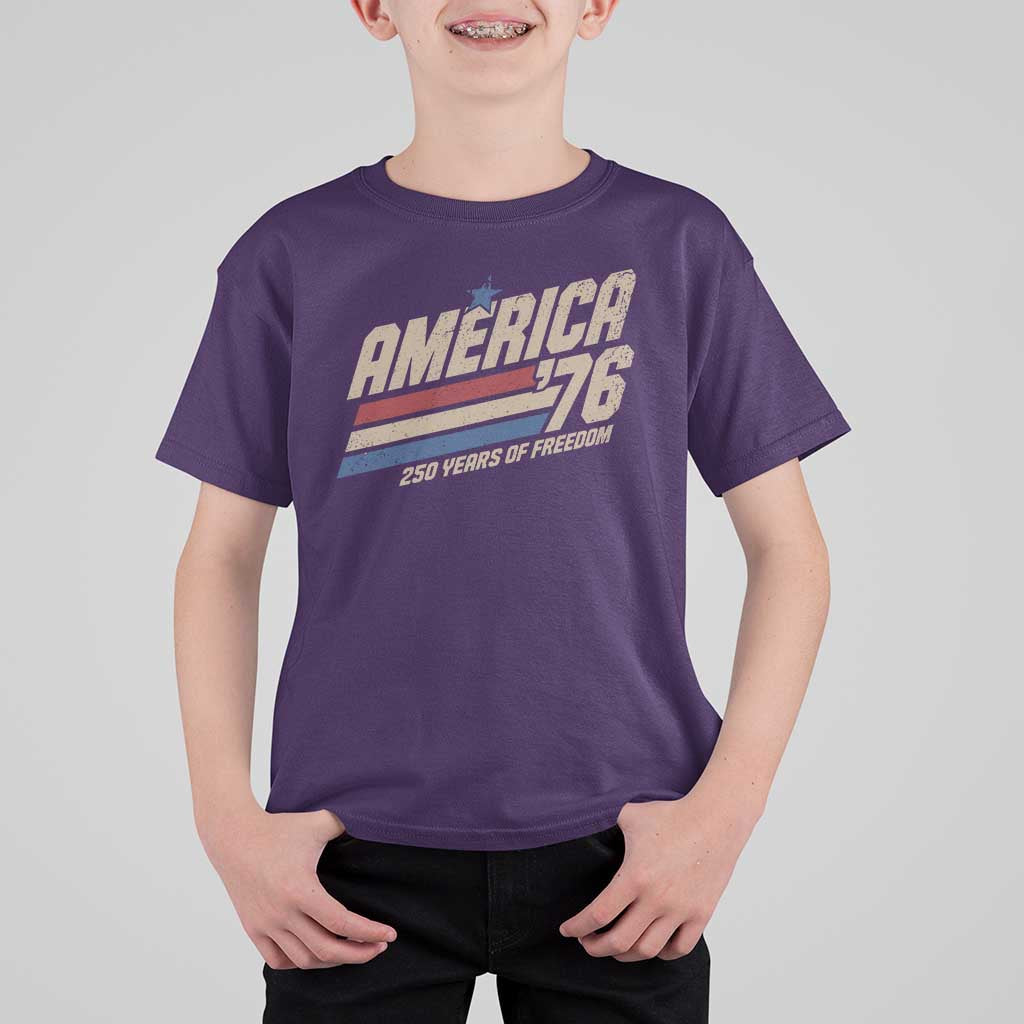 250th Anniversary USA America 76 T Shirt For Kid 250 Years Of Freedom 1776 2026 Retro