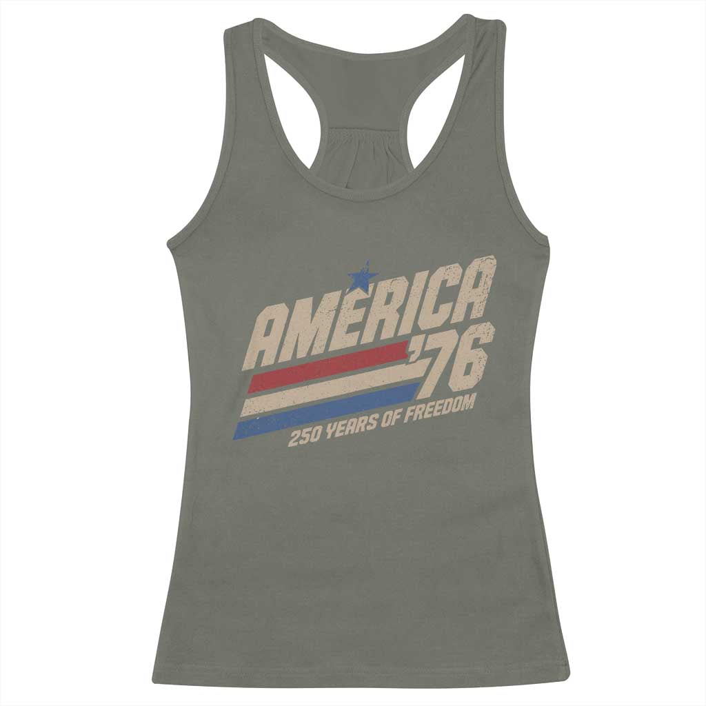250th Anniversary USA America 76 Racerback Tank Top 250 Years Of Freedom 1776 2026 Retro