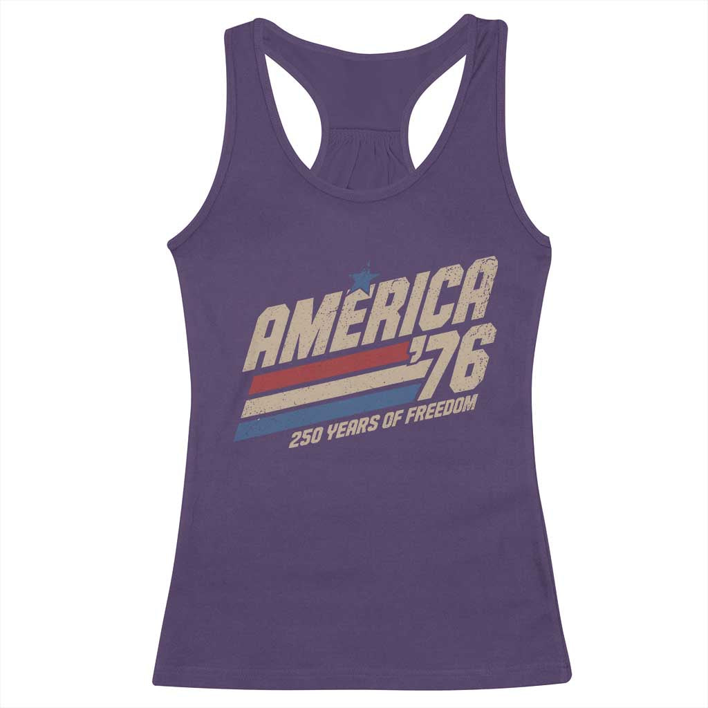 250th Anniversary USA America 76 Racerback Tank Top 250 Years Of Freedom 1776 2026 Retro