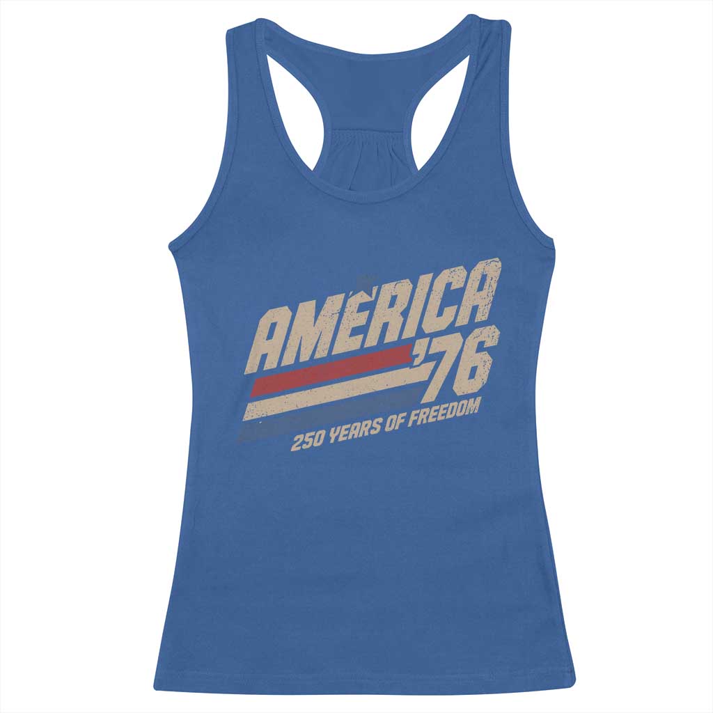 250th Anniversary USA America 76 Racerback Tank Top 250 Years Of Freedom 1776 2026 Retro