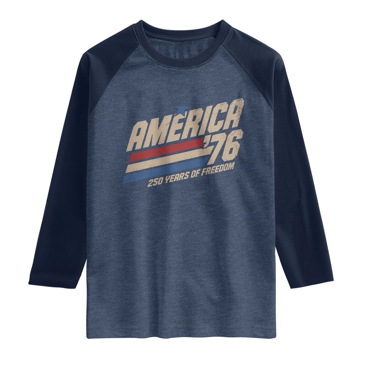 250th Anniversary USA America 76 Raglan Shirt 250 Years Of Freedom 1776 2026 Retro