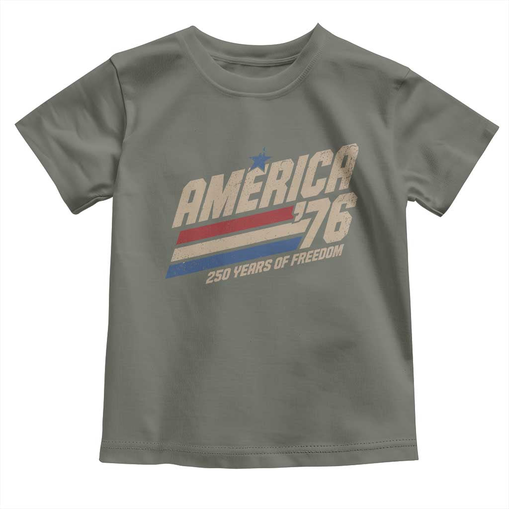 250th Anniversary USA America 76 Toddler T Shirt 250 Years Of Freedom 1776 2026 Retro