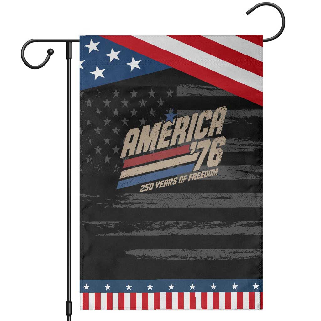 250th Anniversary USA America 76 Patriotic Garden Flag 250 Years Of Freedom 1776 2026 Retro
