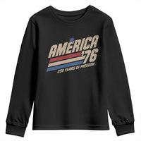 250th Anniversary USA America 76 Youth Sweatshirt 250 Years Of Freedom 1776 2026 Retro