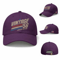 70th Birthday Baseball Cap Vintage 1956 70 Years Old Birthday USA Stripes