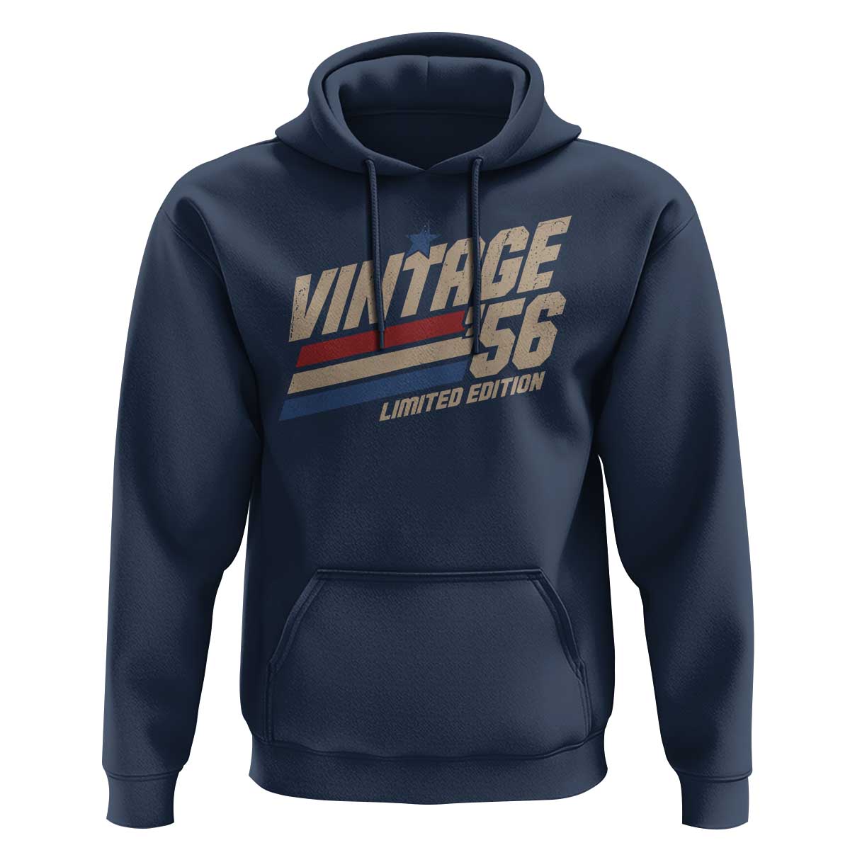 70th Birthday Hoodie Vintage 1956 70 Years Old Birthday USA Stripes