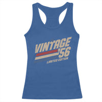 70th Birthday Racerback Tank Top Vintage 1956 70 Years Old Birthday USA Stripes