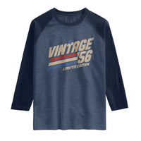 70th Birthday Raglan Shirt Vintage 1956 70 Years Old Birthday USA Stripes