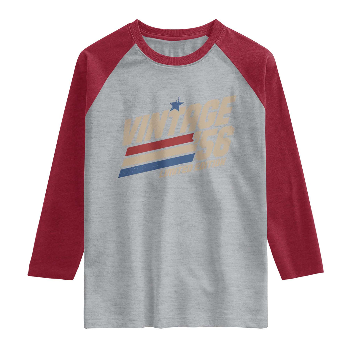 70th Birthday Raglan Shirt Vintage 1956 70 Years Old Birthday USA Stripes