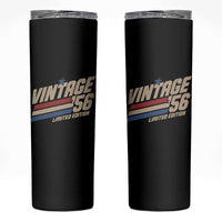 70th Birthday Skinny Tumbler Vintage 1956 70 Years Old Birthday USA Stripes