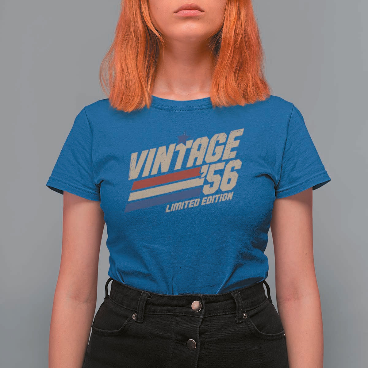 70th Birthday T Shirt For Women Vintage 1956 70 Years Old Birthday USA Stripes