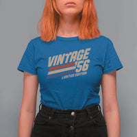 70th Birthday T Shirt For Women Vintage 1956 70 Years Old Birthday USA Stripes
