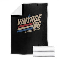 60th Birthday Throw Blanket Vintage 1966 60 Years Old Birthday USA Stripes