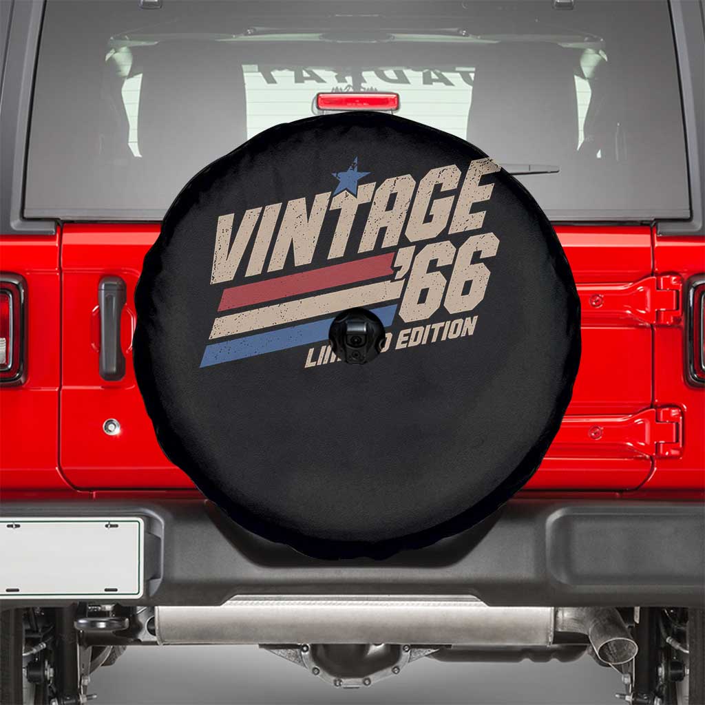 60th Birthday Spare Tire Cover Vintage 1966 60 Years Old Birthday USA Stripes