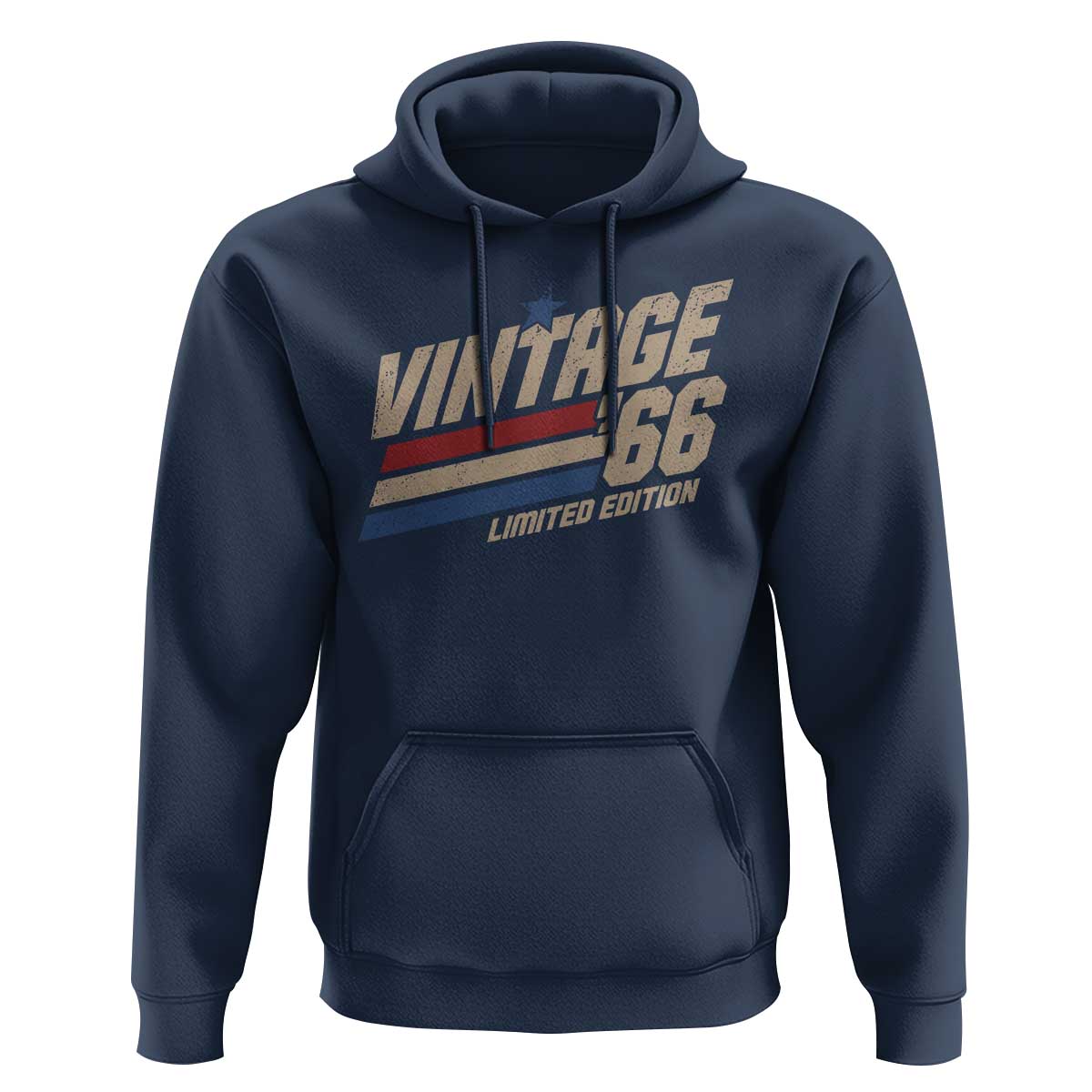 60th Birthday Hoodie Vintage 1966 60 Years Old Birthday USA Stripes