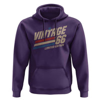 60th Birthday Hoodie Vintage 1966 60 Years Old Birthday USA Stripes