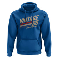 60th Birthday Hoodie Vintage 1966 60 Years Old Birthday USA Stripes