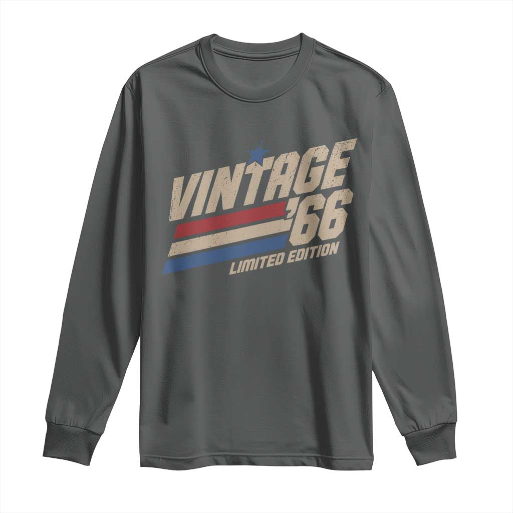 60th Birthday Long Sleeve Shirt Vintage 1966 60 Years Old Birthday USA Stripes