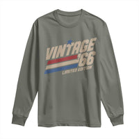 60th Birthday Long Sleeve Shirt Vintage 1966 60 Years Old Birthday USA Stripes