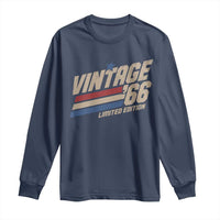 60th Birthday Long Sleeve Shirt Vintage 1966 60 Years Old Birthday USA Stripes