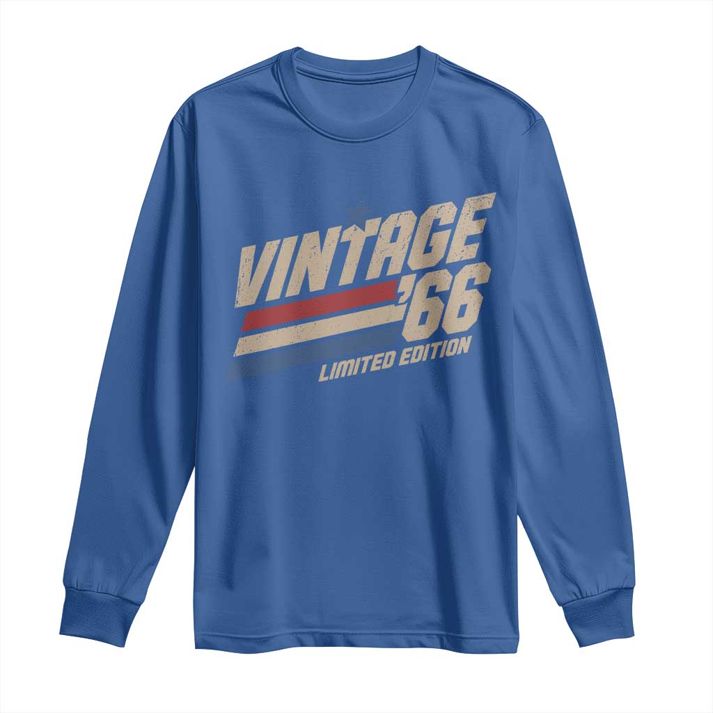 60th Birthday Long Sleeve Shirt Vintage 1966 60 Years Old Birthday USA Stripes