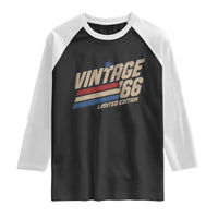 60th Birthday Raglan Shirt Vintage 1966 60 Years Old Birthday USA Stripes