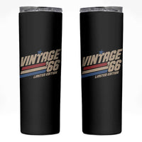 60th Birthday Skinny Tumbler Vintage 1966 60 Years Old Birthday USA Stripes
