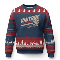 30th Birthday Ugly Christmas Sweater Vintage 1996 30 Years Old Birthday USA Stripes