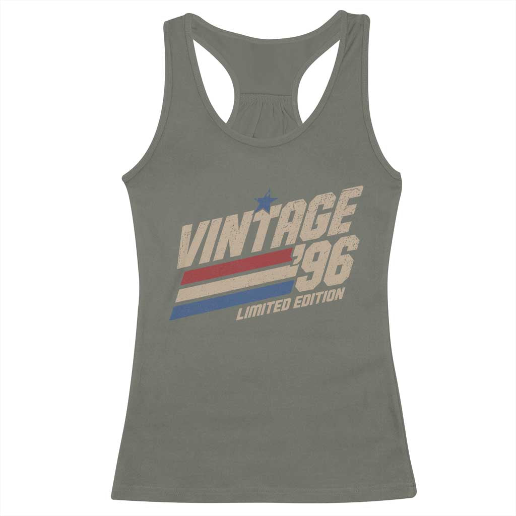 30th Birthday Racerback Tank Top Vintage 1996 30 Years Old Birthday USA Stripes