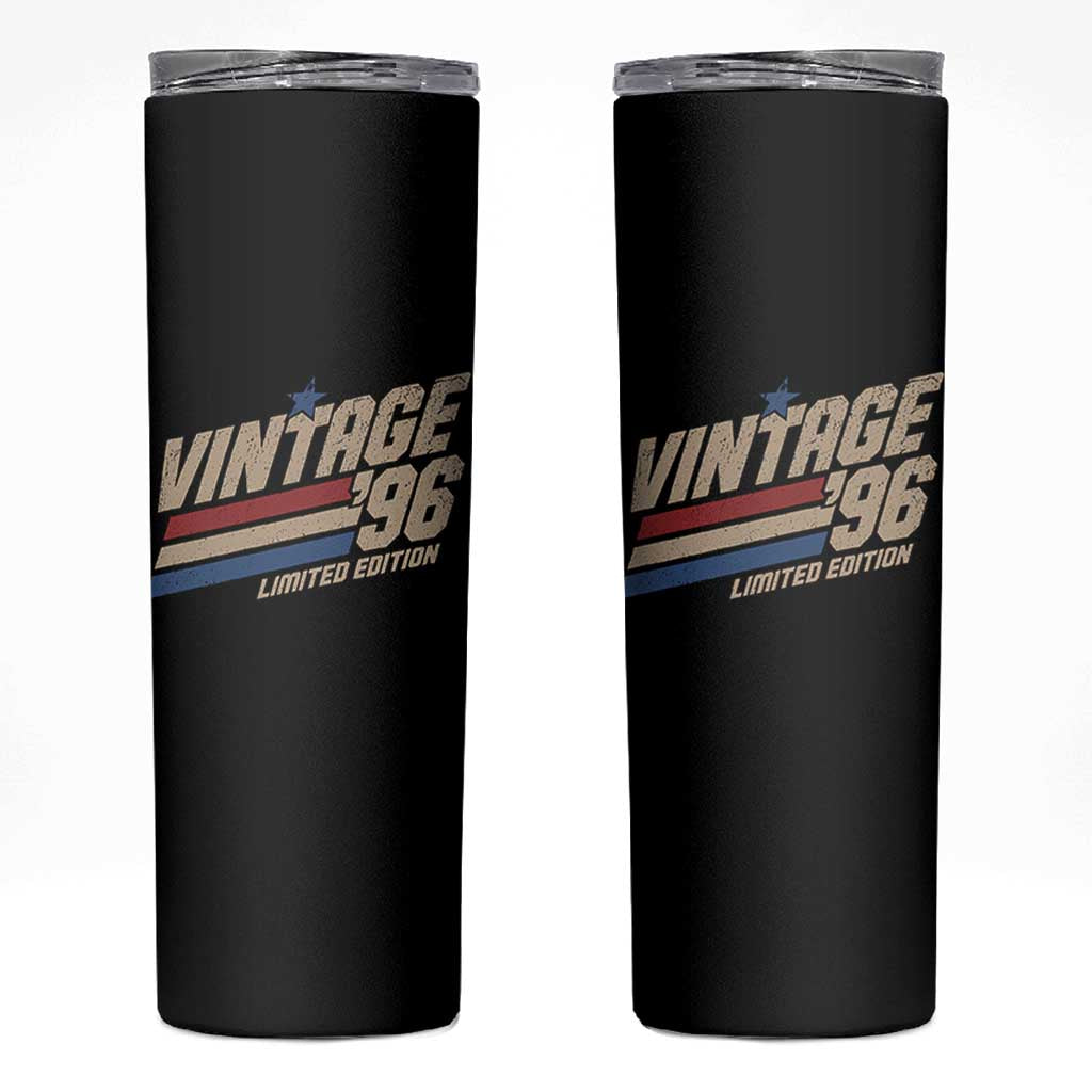 30th Birthday Skinny Tumbler Vintage 1996 30 Years Old Birthday USA Stripes