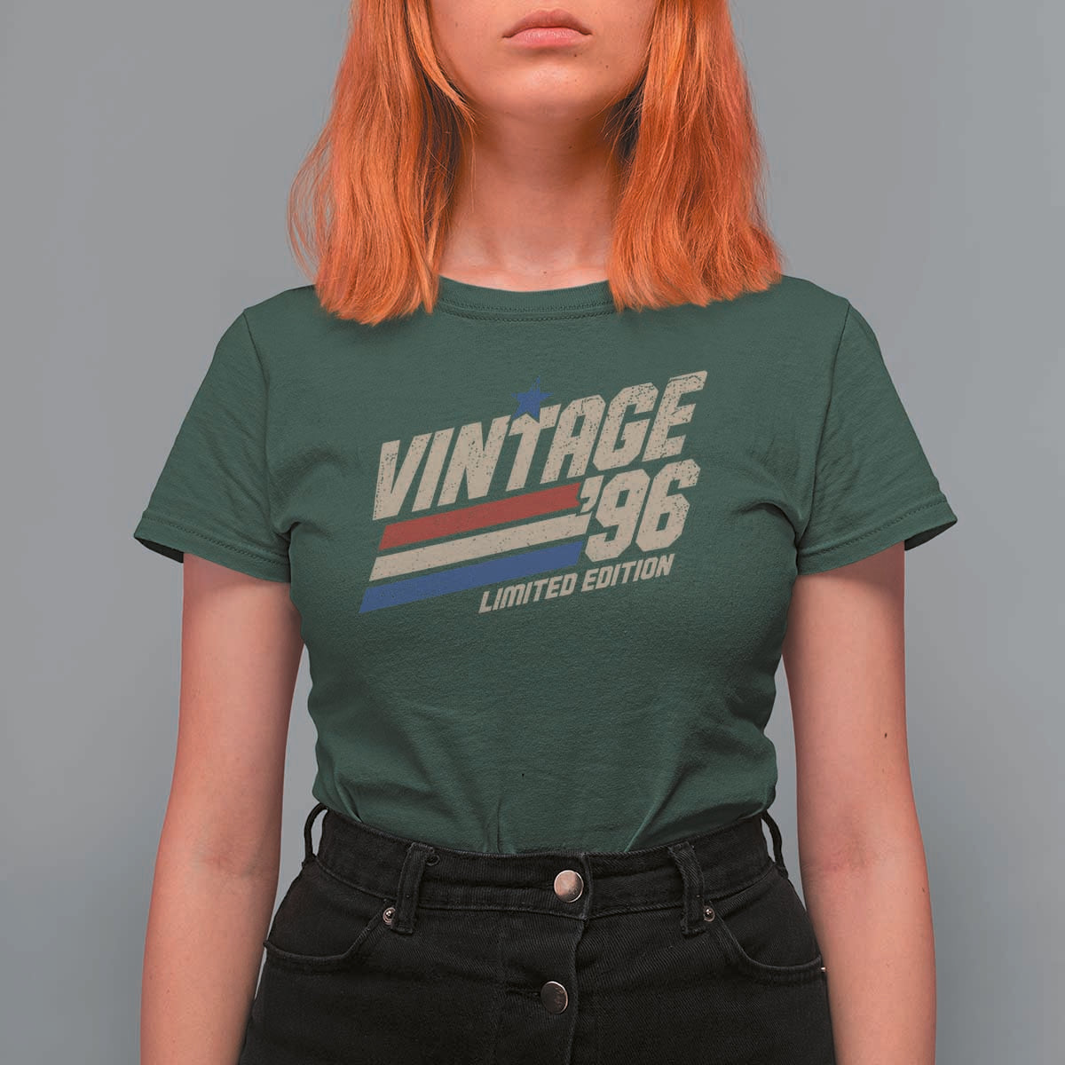 30th Birthday T Shirt For Women Vintage 1996 30 Years Old Birthday USA Stripes