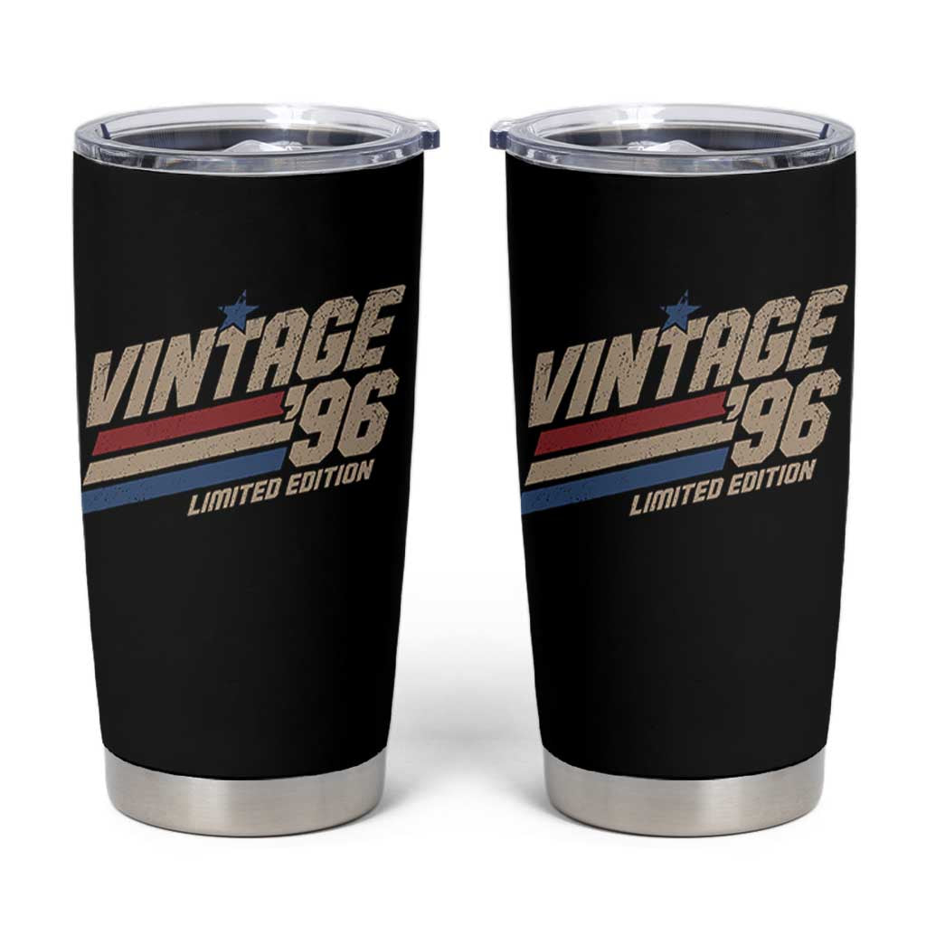 30th Birthday Tumbler Cup Vintage 1996 30 Years Old Birthday USA Stripes