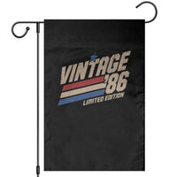 40th Birthday Garden Flag Vintage 1986 40 Years Old Birthday USA Stripes