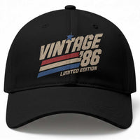40th Birthday Baseball Cap Vintage 1986 40 Years Old Birthday USA Stripes