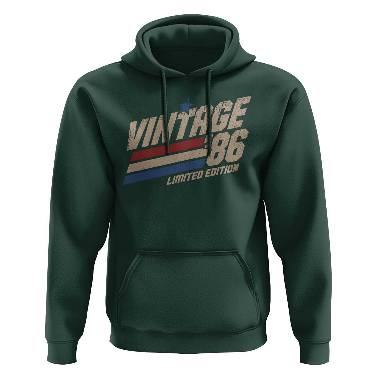 40th Birthday Hoodie Vintage 1986 40 Years Old Birthday USA Stripes