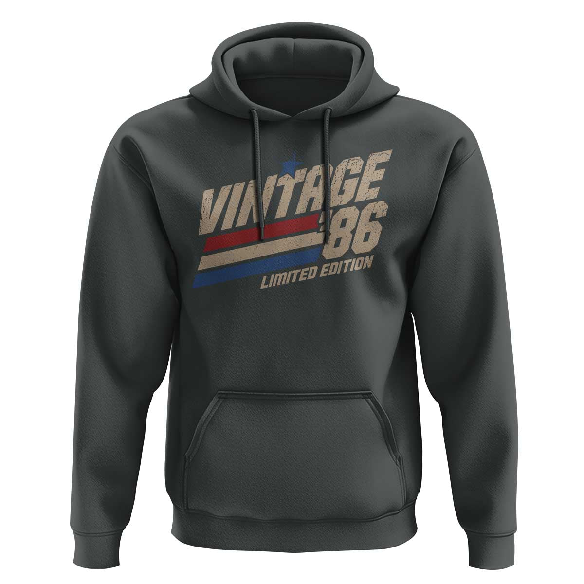 40th Birthday Hoodie Vintage 1986 40 Years Old Birthday USA Stripes