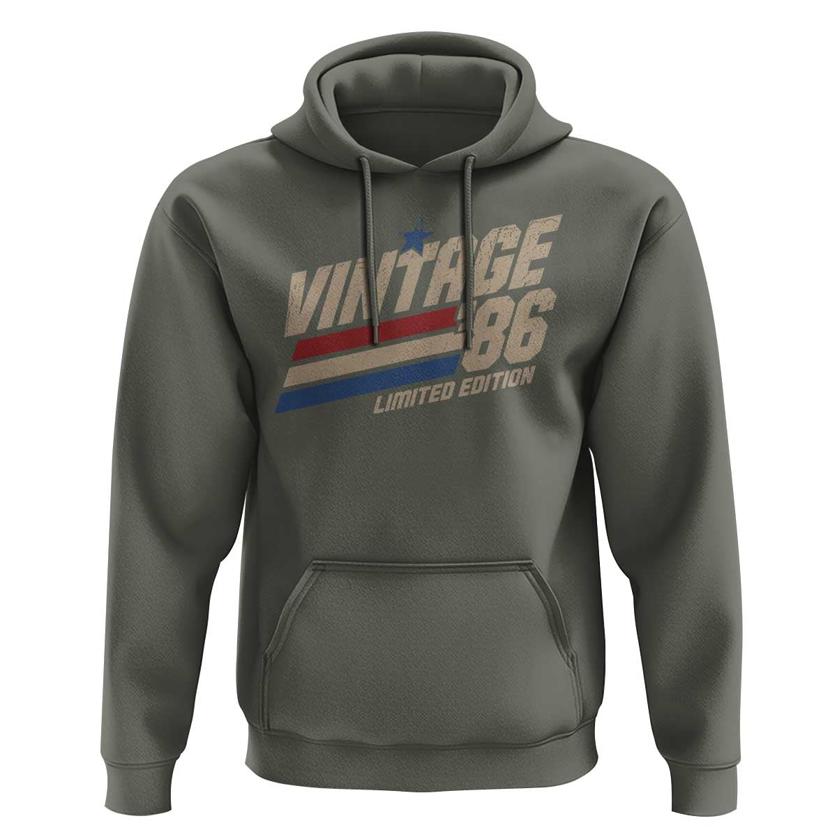 40th Birthday Hoodie Vintage 1986 40 Years Old Birthday USA Stripes