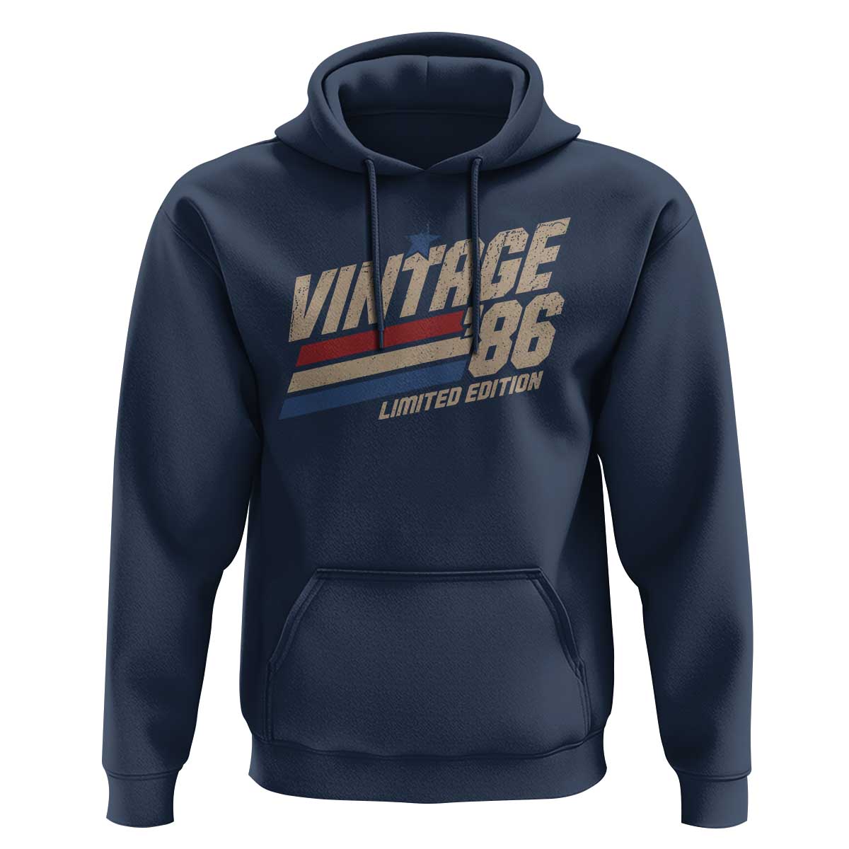 40th Birthday Hoodie Vintage 1986 40 Years Old Birthday USA Stripes