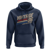 40th Birthday Hoodie Vintage 1986 40 Years Old Birthday USA Stripes