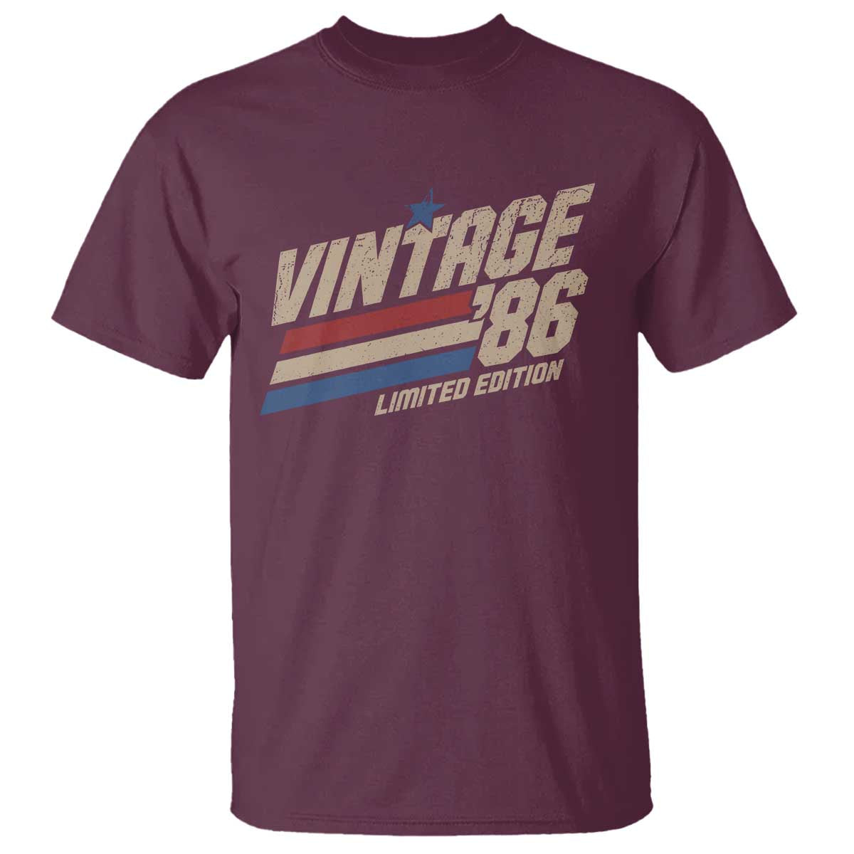 40th Birthday T Shirt Vintage 1986 40 Years Old Birthday USA Stripes